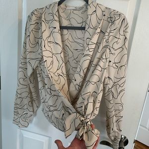 Women’s trendy small wrap blouse